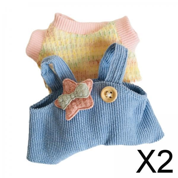 10xMini Ropa para Muñecas de 6 Pulgadas, Lindo Traje con Ropa para Muñecas, Ropa Adorable, Ropa para Muñecas para Niñas, Trajes de Pantalones para Muñ 2 piezas