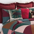 thumbnail image 2 of Shady Pines Burgundy Red Cabin Lodge Full/Queen Quilt, 2 of 5