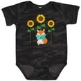 thumbnail image 3 of Inktastic Reading Book Lover Sunflower Fox Boys or Girls Baby Bodysuit, 3 of 5