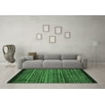 thumbnail image 3 of Ahgly Company Indoor Round Oriental Emerald Green Modern Area Rugs, 7' Round, 3 of 4