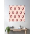 thumbnail image 2 of Lobsters On Pink Poster Wall Art, Modern Wall Decor For Living Room Bedroom, 30x30 UNFRAMED, 2 of 3