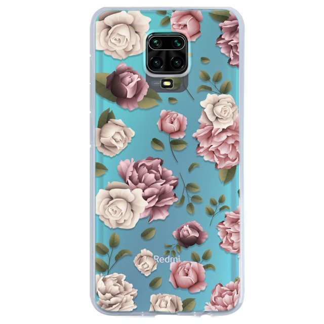 Funda para Xiaomi Redmi Note 9 Pro InstaCase Flores Rosas Uso rudo