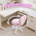 thumbnail image 6 of Lessmore Kids Swivel Desk Chair Fluffy Heart-Shaped - Adjustable, Colorful Chair for Girls Room, 6 of 11