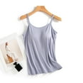 thumbnail image 5 of UoCefik Spaghetti Strap Basic Tank Tops for Women Built In Bra 2025 Adjustable Camisole Tops Plus Size Padded Bra Undershirts Casual Tank Tops Light Blue XXL, 5 of 7