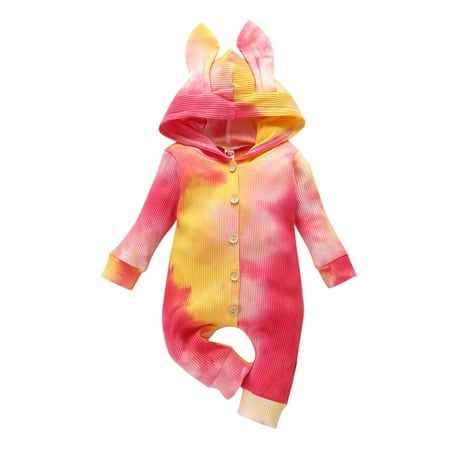 

Larisalt Jumpsuits For Toddler Girls Newborn Infant Baby Girl Romper 0-18M Ruffle Long Sleeve Romper Jumpsuit + Headband Baby Clothes Girl Outfit Pink