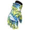 thumbnail image 1 of Guantes de esquí cálidos de invierno para niños y niñas, guantes de snowboard impermeables y resistentes al viento, talla M de 4 a 8 años, color verde, 1 of 5