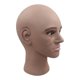 thumbnail image 5 of Cabeza calva masculina perfecta para exhibir sombreros, joyas y bufandas, ligera. Café oscuro, 5 of 6