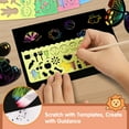 thumbnail image 2 of Kibhous Scratch Paper Art for Kids, Rainbow Magic Scratch Art Craft Kit, 107 Piece, 2 of 7