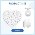 thumbnail image 2 of 500Pcs White Round Bead 8mm Acrylic Beads Bulk Small Smooth Opaque Spacer Bead Jewelry Plastic Ball Loose Beads for Jewelry Making Bracelets Necklaces Earrings Supplies DIY Crafts Beginners, 2 of 5