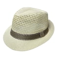 thumbnail image 2 of Unisex Short Brim Fedora - Hats for Men & Women + Panama Hats & Straw Hats, 2 of 6