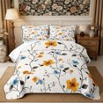 thumbnail image 2 of Manfei Rustic Wildflower Twin Quilt Set 2 Pieces,Cottagecore Blossom Twin Coverlet Set,1 Bedspread and 1 Pillowcase, 2 of 7