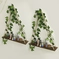 thumbnail image 3 of Thinsony Wooden Shelf With LED Light Rustic Bohemian Wall Decor Macrame Shelf For Bedroom Living Room Hanging, 3 of 6