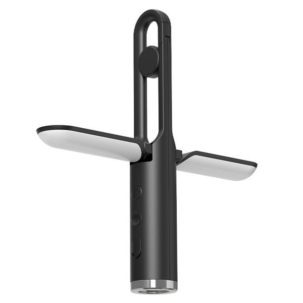 Naiovety Luz Led plegable para acampar con batería de 6 horas de duración, luces para acampar, linternas, luz recargable Estufas de camping negro