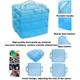 thumbnail image 5 of Blue Crafts Organizer Box,Stackable Storage Container Box with 18 Compartments, 3-Tier Portable Plastic Beads Storage Box with Handle,for Jewelry Watch Cosmetic Small Toy, 5 of 6