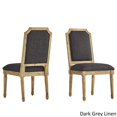 thumbnail image 1 of iNSPIRE Q  Artisan Deana Arcd Bridge Linen and Pine Wood Dining Chairs (Set of 2), 1 of 5