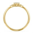 thumbnail image 4 of Birthstone Oval Ring with Shoulder Accents - Diamond/White Topaz (April), 4 of 5