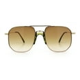 thumbnail image 5 of Oversized Iconic Plastic Nose Bridge Rectangle Officer Racer Sunglasses Gold Green - Brown, 5 of 7