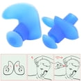 thumbnail image 2 of LIZEALUCKY Waterproof Silicone Earplugs for Adults, Dust Proof, Blue, 2 of 8