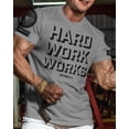 thumbnail image 2 of Gymish Hard Work Works Workout T-Shirt for Men – Funny Gym Shirt, Lifting Tee, Athletic Gym Wear, 2 of 6