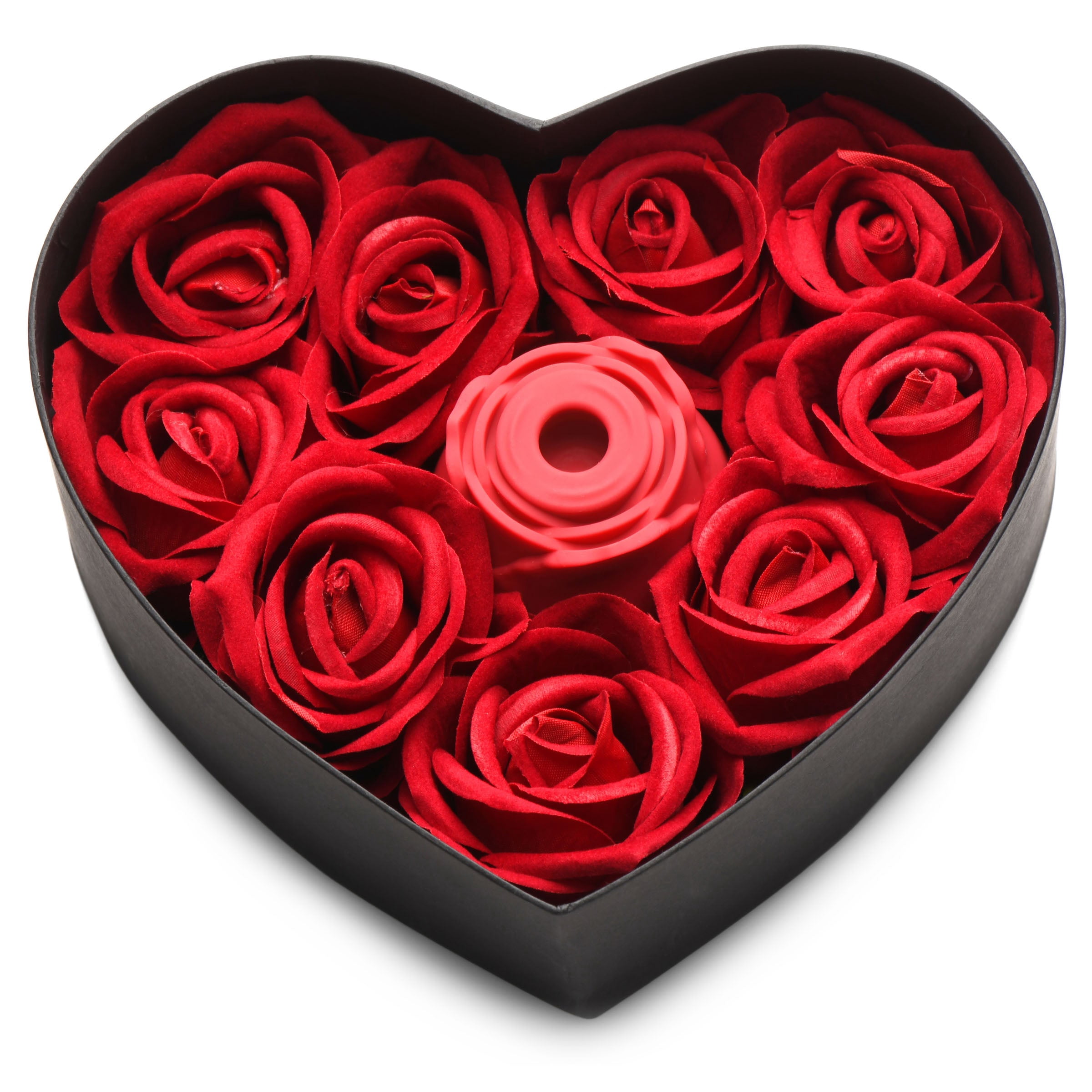Bloomgasm The Rose Lovers Rechargeable Silicone Gift Box Suction Vibrator, Red