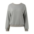 thumbnail image 5 of Women Blouses Zip Light Womens Crop Sweater Athletic Women Tops Womens Tall Plain Shirt Young Adult Sweaters Short Sleeve Blouse Long Sleeve Turtleneck Ladies Sweatshirts under 10 Ladies Grey L, 5 of 9