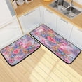 thumbnail image 7 of Coolnut Kitchen Rugs 2 Piece Waterproof Non Slip Kitchen Mat Modern Flower Kitchen Rug Set for Sink Office Kitchen Cafe, 19.7"x47.2"+19.7"x27.6" Home Decor Gifts, 7 of 7