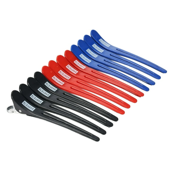Labymos 12pcs/set Hair Clips Non Slip Hair Clips Mixed Color Hairdressing Duckbill Clip Hair Positioning Sectioning Clip for Salon Styling Accessory