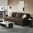 thumbnail image 3 of COPIAE 91” Sofa Couch, Deep Seat Sofa with Lawson Style Armrests, Modern 3 Seater Sofa with Upholstered Cushion& Backrests, Mid-Century Comfy Couch for Living Room, Apartment, 3 of 7