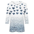 thumbnail image 4 of hcuribad Valentine's Shirts for Women Womens Shirts t Shirts for Women Women's Long Sleeved Round Neck Valentine's Day Heart Printed Top White L, 4 of 4