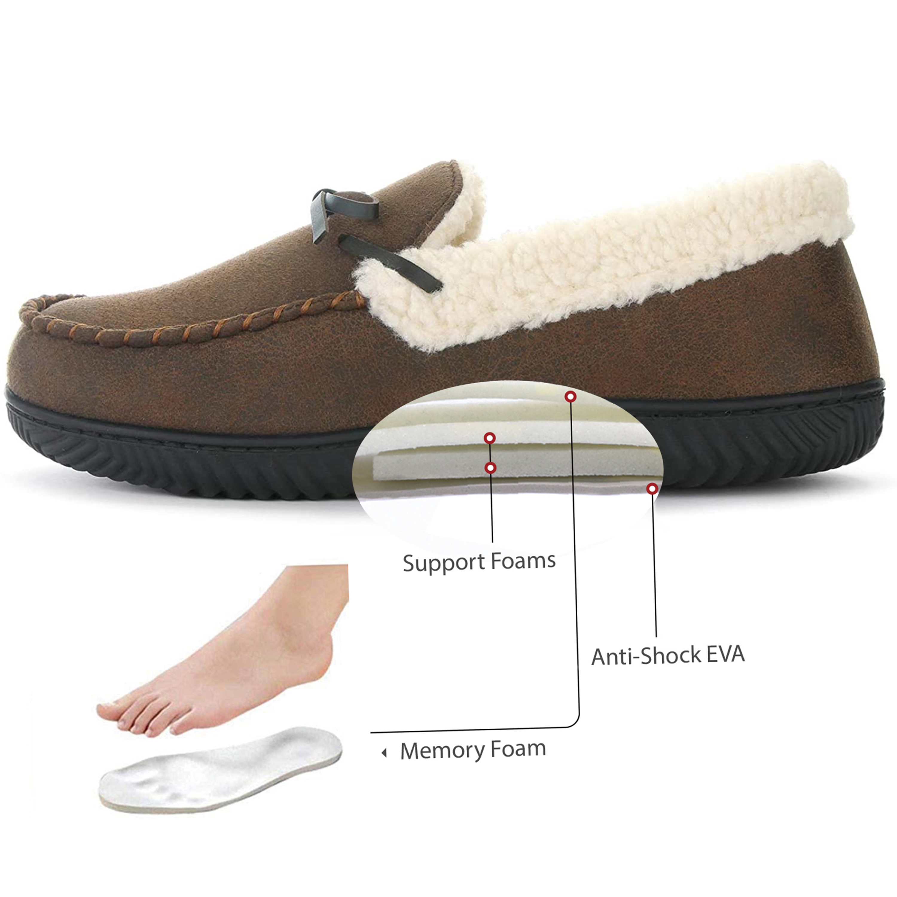 RockDove Men's Highland Memory Foam Moc Slipper photo 4