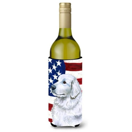 

Maremma Sheepdog Patriotic Wine Bottle Beverge Insulator Hugger