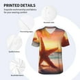 thumbnail image 5 of Fotbe Starfish Sunset Sea Beach Baseball Jersey Shirt for Men and Women, Casual Short Sleeves Button Down T-Shirt-Medium, 5 of 9