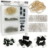 Mr. Pen- Assorted Binder Clips, Paper Clips and Rubber Bands, Binder Clips (5 Large, 10 Medium, 10 Small)