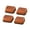 square brown, variant on Pack of 4 Stackable Furniture Risers for Sofa Coffee Table Bed Legs Plastic Support Pads Quick Installation