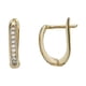thumbnail image 1 of 14K Yellow Gold AAA Cubic Zirconia UShaped Huggie Earrings in 4 Sizes, 1 of 5