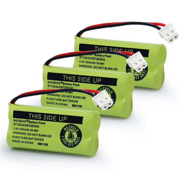 Batería para teléfono inalámbrico BAOBIAN BT183342/BT283342 2.4V 400mAh