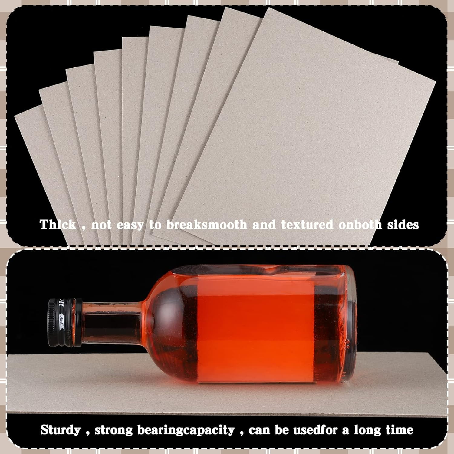 Book Board Sheets 20-Pack, 8.5"x11" 80Pt Chipboard for Binding