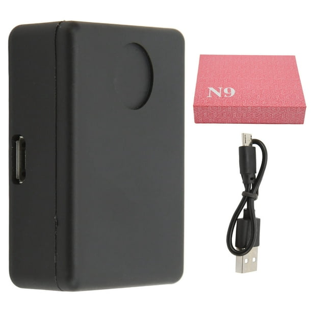 Localizador GPS N9 compacto con alarma audible y voz clara para coches y motocicletas.
