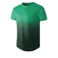 thumbnail image 4 of WREESH Men's Fashion T-Shirts Slim T-Shirt Gradient Tee Gradient Short Sleeve Summer Tops Crewneck Casual Shirts Workout Tshirts Workout Tops Green, 4 of 4