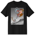 thumbnail image 5 of Looney Tunes Taz & Wile E. Coyote Riding Bikes Adult Black Crew Neck Short Sleeve T-shirt-3XL, 5 of 7