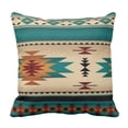 thumbnail image 1 of BSDHOME Housse de Coussin Imprimé Tribal Tissu Bleu Turquoise 20x20 Pouces, 1 of 1