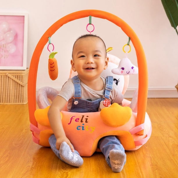Pequeños Aprendiendo A Sentarse Silla Felpa Lindo Sofá Bebé Funda Asiento Apoyo Cojín