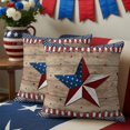 thumbnail image 3 of 2 Pack Outdoor Waterproof Throw Pillows,American Star Stripe USA Flag Decorative Square Pillow Case Patio Pillows for Chair Couch Sofa 16x16in, 3 of 9