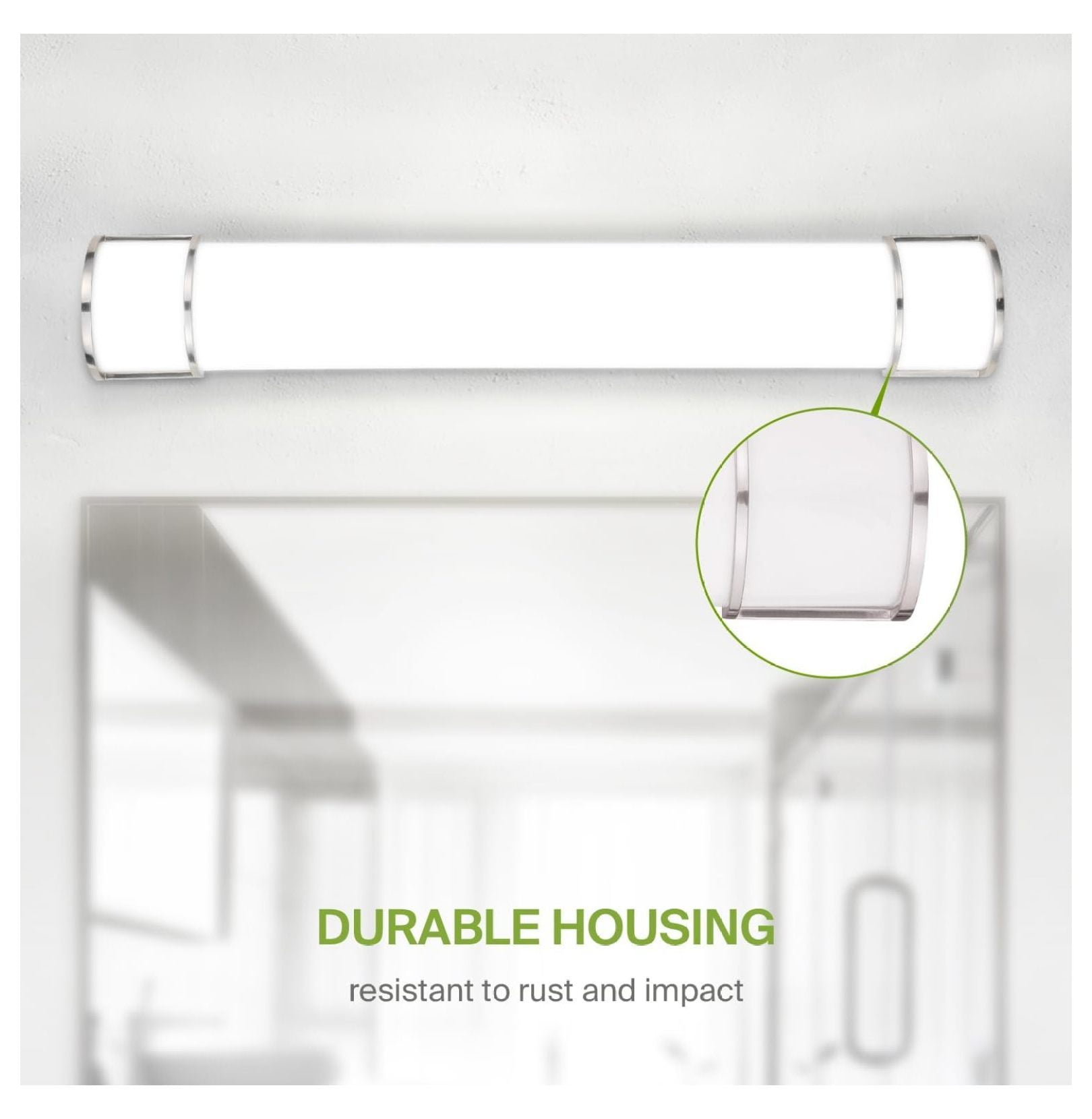LED 36" Vanity Flush Mount Light Fixture, Bathroom Lighting Bar | 3CCT, Dimmable, , ETL Listed | 30W 2650LM 3000-5000K 120V | Long Tube Bath Wall Sconce Over Mirror |