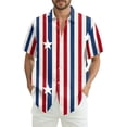 thumbnail image 2 of GrmtClth 250th Anniversary Usa Shirts for Men Hawaiian 1776-2026 Print Tops Breathable Button Down Tee Lightweight Short-Sleeve Blouse Vermilion L, 2 of 6