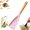 Pink, variant on Cedar and Ash Spoon, Multifunction Spatula Cooking Spoon, Cooking Spoon for Nonstick Cookwares, 2-in-1 Long Wood Head Matte Silicone Scoop Salad Spoons for Cooking Heat Resistant Utensils Kitchen