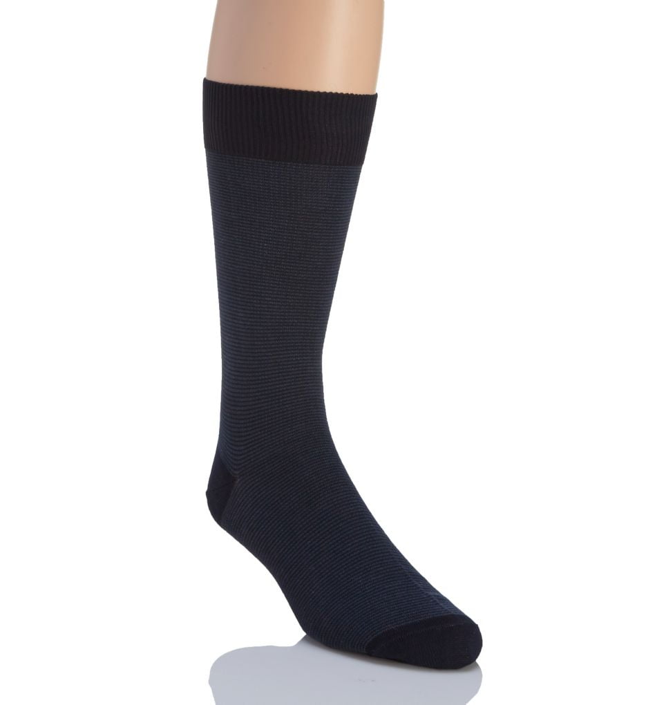 Men's Pantherella 53209 Tewkesbury 3 Colour Birdseye Sock (Navy M ...