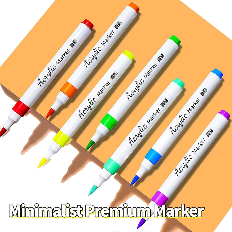 Truecolor Acrylic Markers, Soft Tip Paint Pens with Handled Bucket