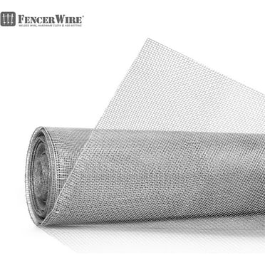 Fencer Wire 27 Gauge 24" x 100" 1/8 inch Mesh Galvanized Steel Wire Rolled Woven Hardware Cloth