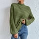 thumbnail image 3 of Suéter de cuello alto redondo suelto de color sólido europeo y americano de otoño e invierno para mujer, 3 of 5